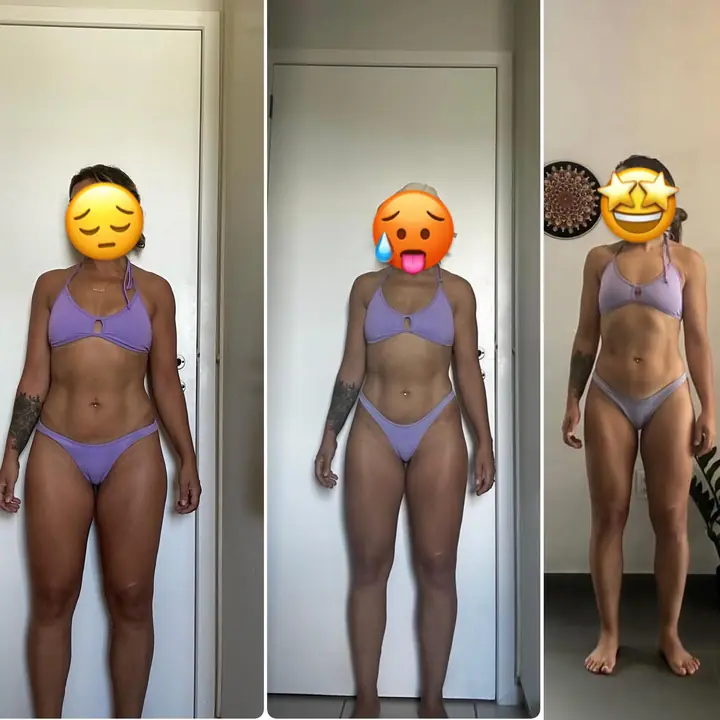 Antes e depois de aluno do Paulo, publicado no Instagram