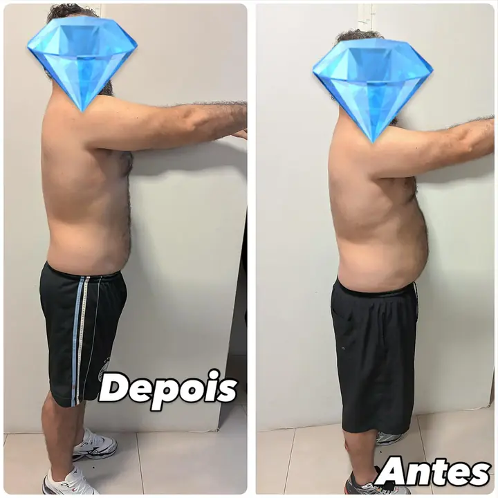 Antes e depois de aluno do Paulo, publicado no Instagram