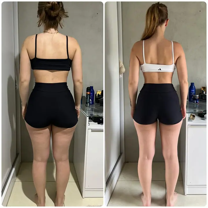 Antes e depois de aluno do Paulo, publicado no Instagram