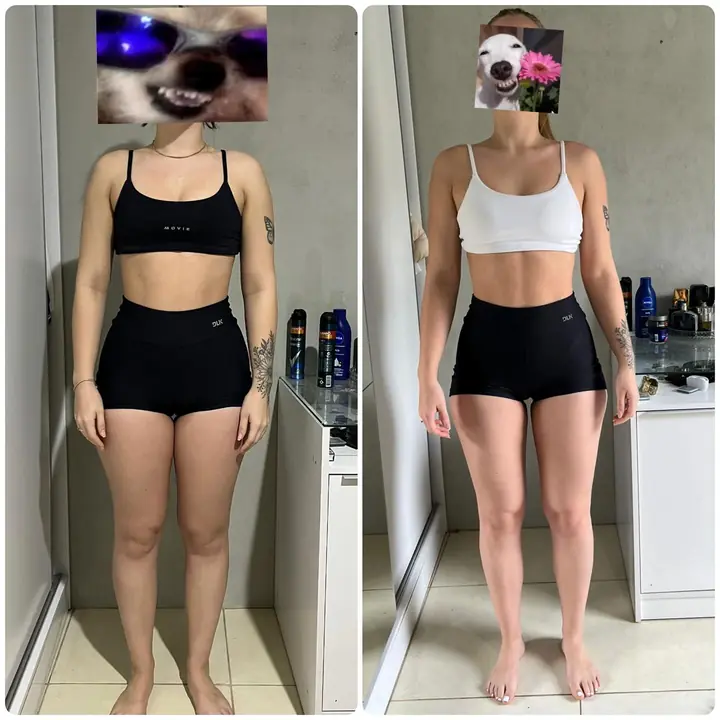 Antes e depois de aluno do Paulo, publicado no Instagram