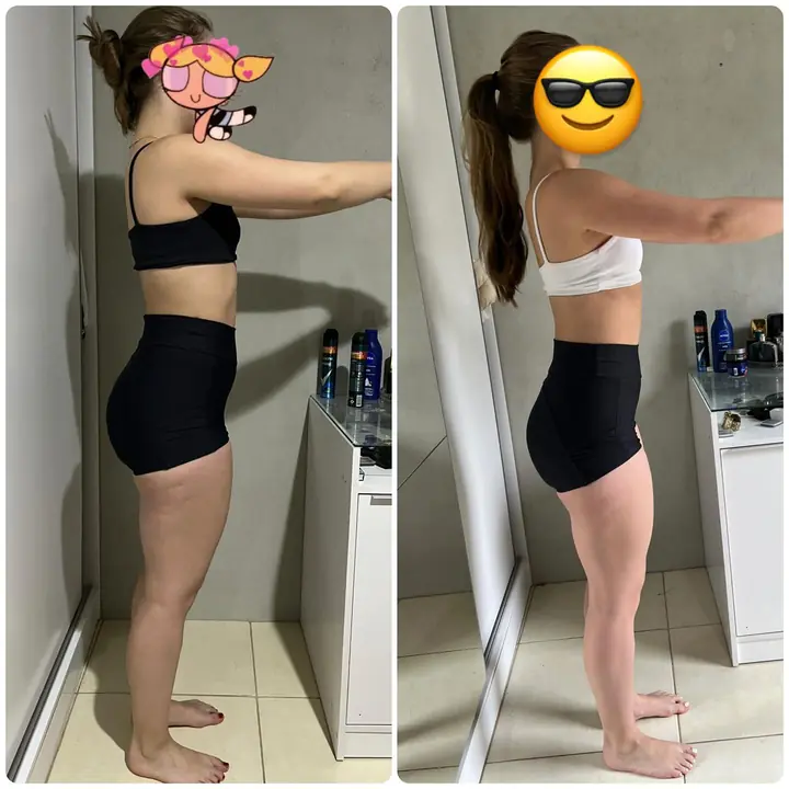 Antes e depois de aluno do Paulo, publicado no Instagram