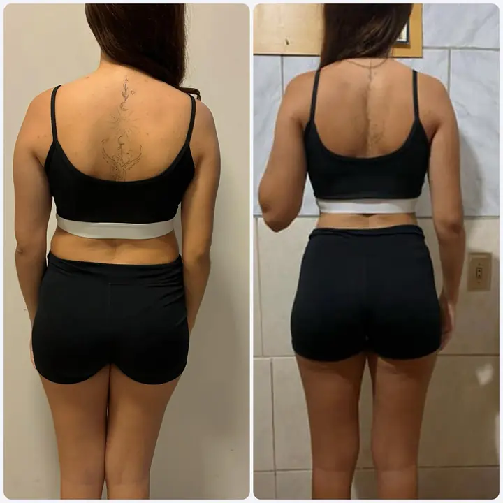 Antes e depois de aluno do Paulo, publicado no Instagram