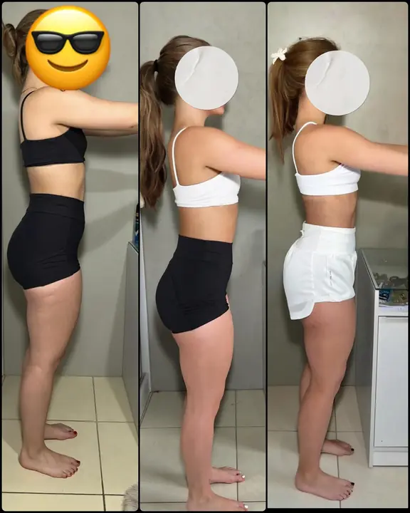 Antes e depois de aluno do Paulo, publicado no Instagram