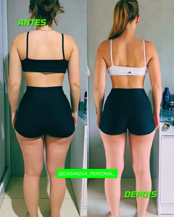 Antes e depois de aluno do Paulo, publicado no Instagram
