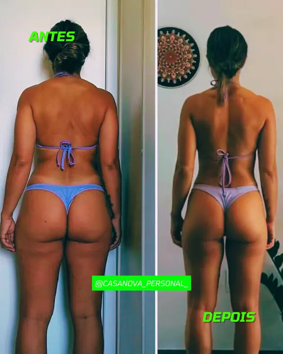 Antes e depois de aluno do Paulo, publicado no Instagram